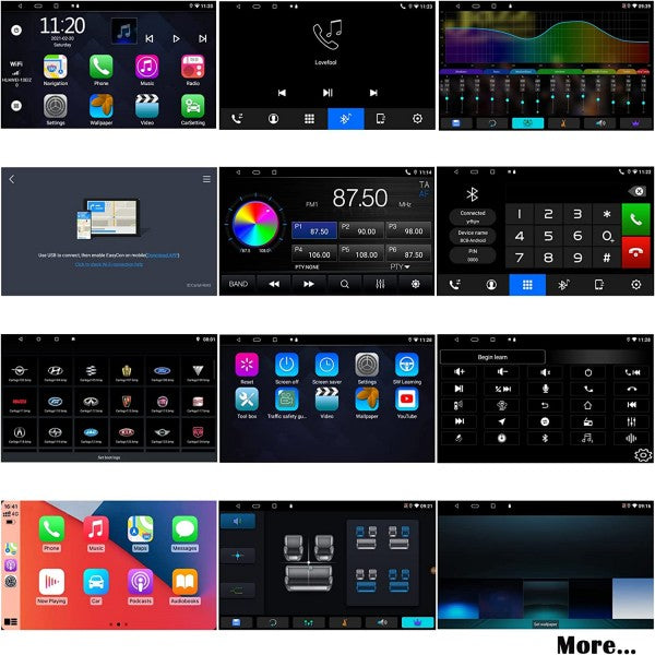 ZHNN 10.1 Inch Double Din Touch Screen Android 10 Carplay Radio