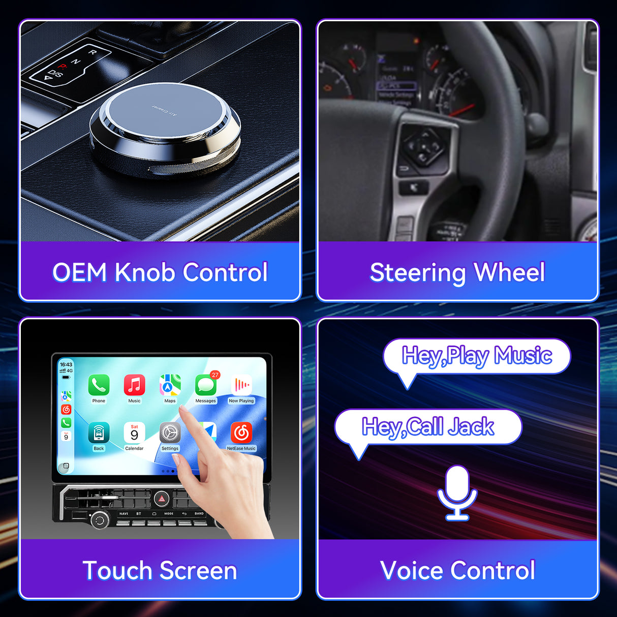 15.6 Inch Car Radio Upgrade Stereo Compatible with Toyota 4Runner 2010-2023, Android 13 System 8+256GB Large Touchscreen Car Head Unit with Wireless CarPlay & Android Auto/SWC/GPS Navigation