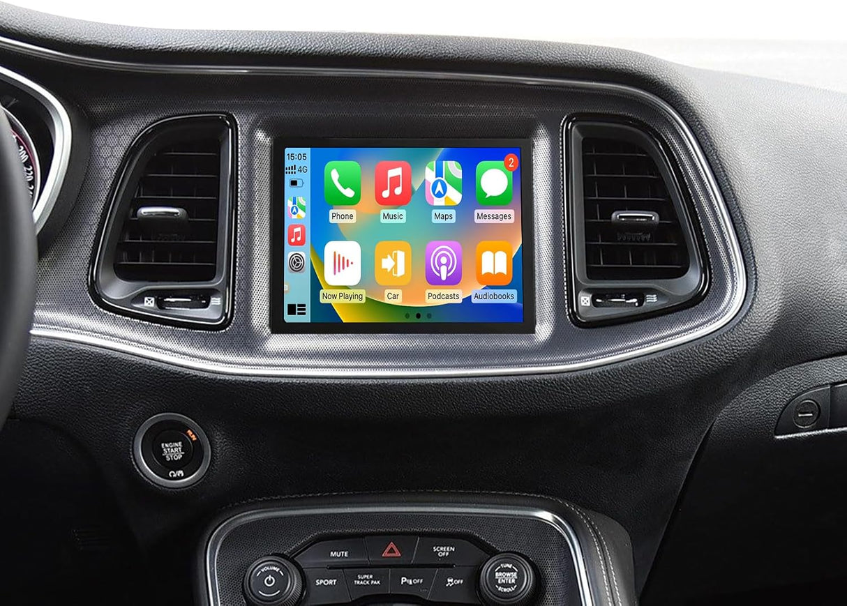 ZHNN Car Stereo Compatible with Dodge Charger/Challenger 2015 2016 2017 2018 2019, Touchscreen Car Head Unit with Carplay/Android Auto