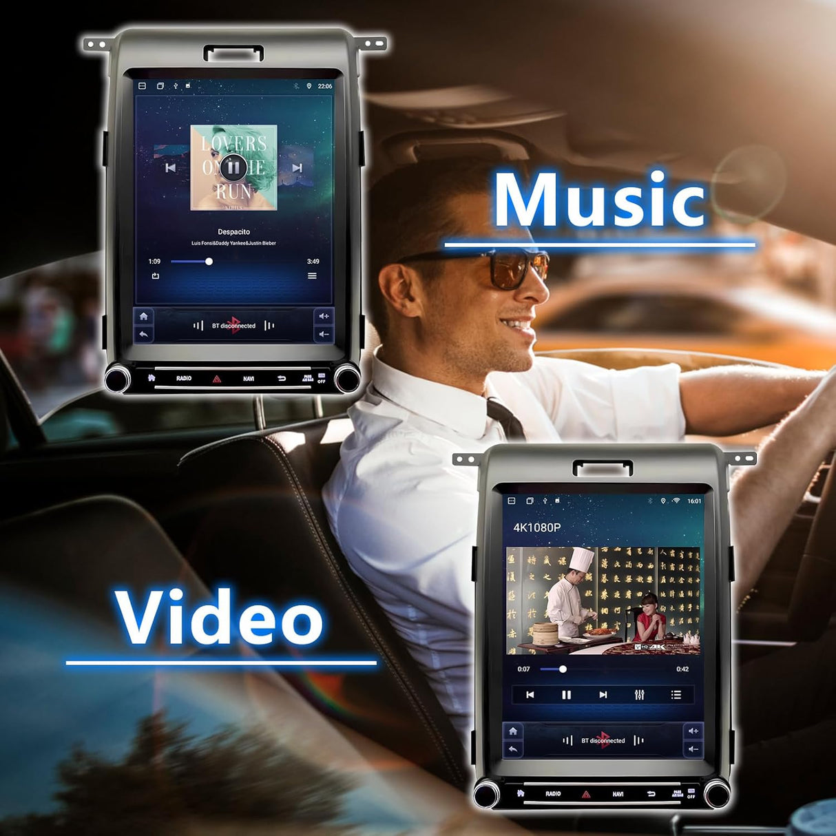 ZHNN Car Radio Compatible with Ford F150 Stereo Upgrade 2013 2014, Replacement with Wireless Carplay Android Auto