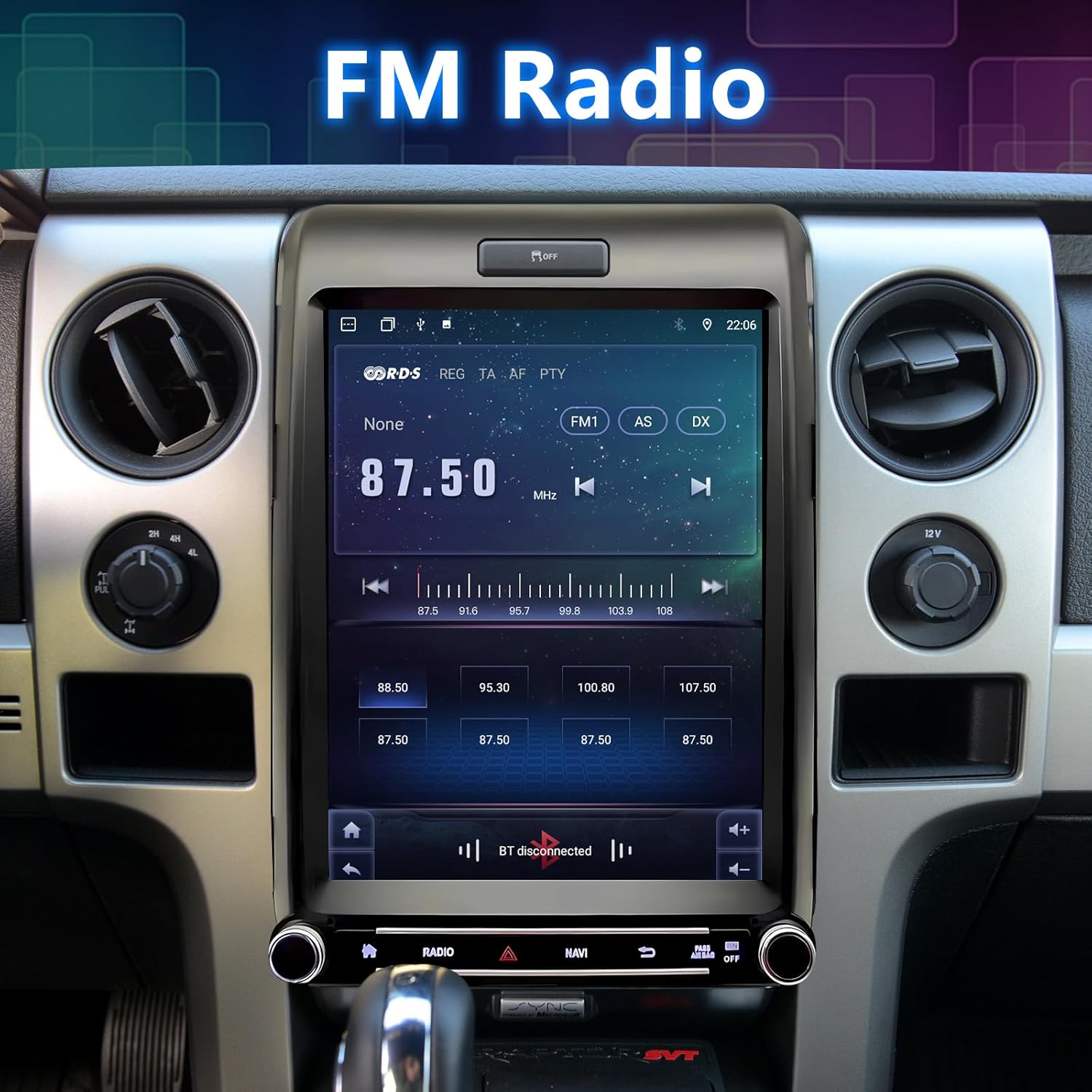 ZHNN Car Radio Compatible with Ford F150 Stereo Upgrade 2013 2014, Replacement with Wireless Carplay Android Auto