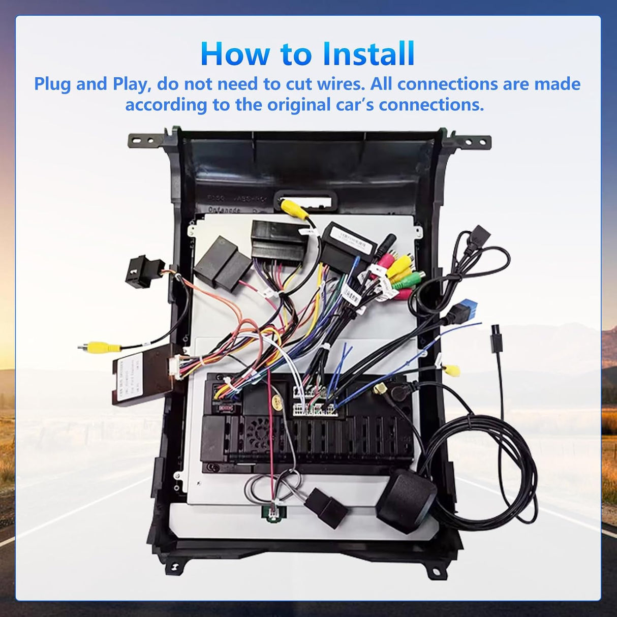 ZHNN Car Radio Compatible with Ford F150 Stereo Upgrade 2013 2014, Replacement with Wireless Carplay Android Auto