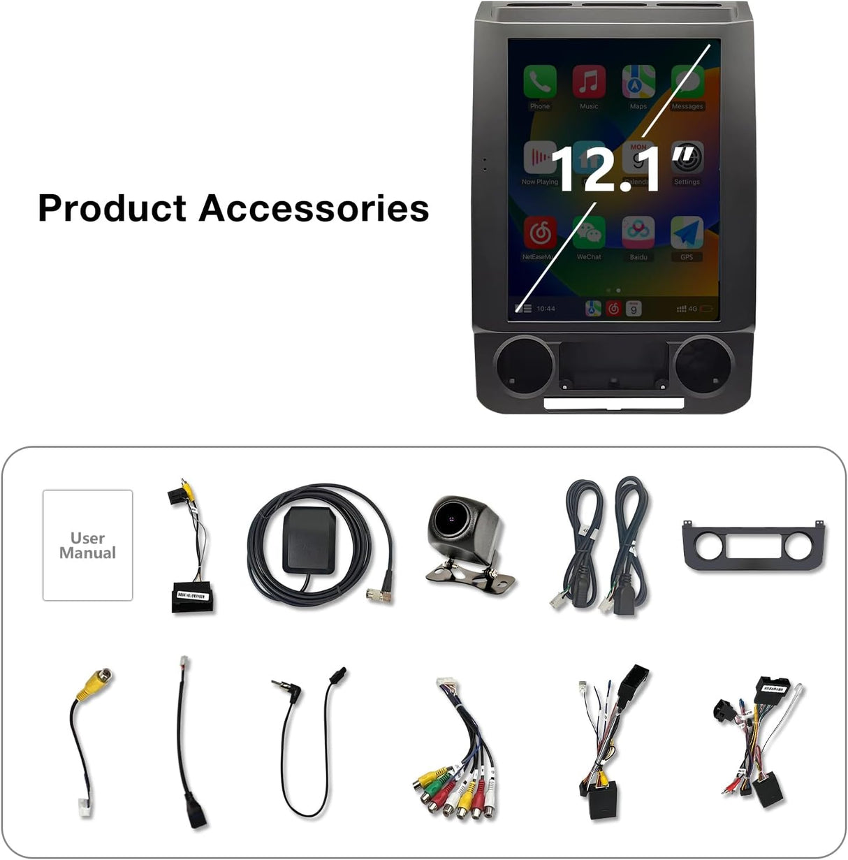 ZHNN Car Radio Compatible with Ford F150 Radio Upgrade 2016-2021, Touch Screen Support Wireless Carplay/Android Auto