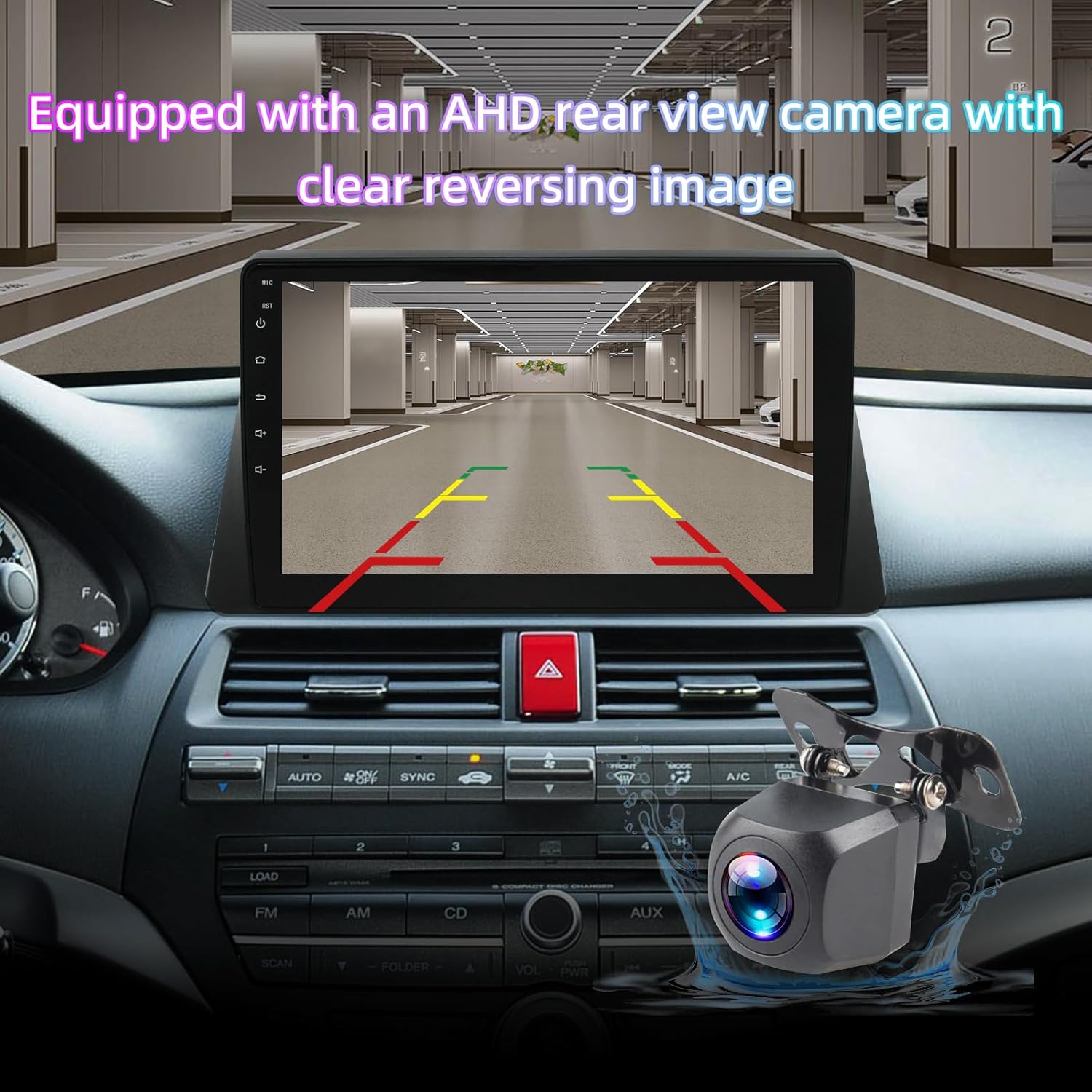 2+64G Car Stereo Radio Compatible with Honda Accord 8th 2008 2009 2010 2011 2012 2013, 10.1 Inch Android 13 Car Head Unit with Wireless CarPlay Android Auto, WiFi GPS MirrorLink SWC Backup Camera