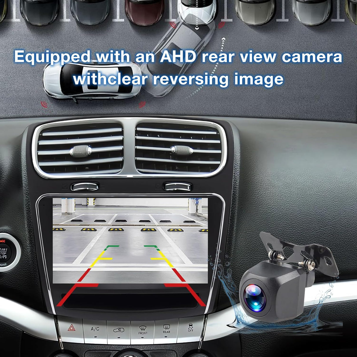 Android 13 Car Radio Stereo Compatible with Dodge Journey 2011-2019 Wireless Carplay/Android Auto/Mirrorlink, 2+64G 9 Inch Touch Screen Car Radio with GPS Navigation,Bluetooth, FM, Backup Camera