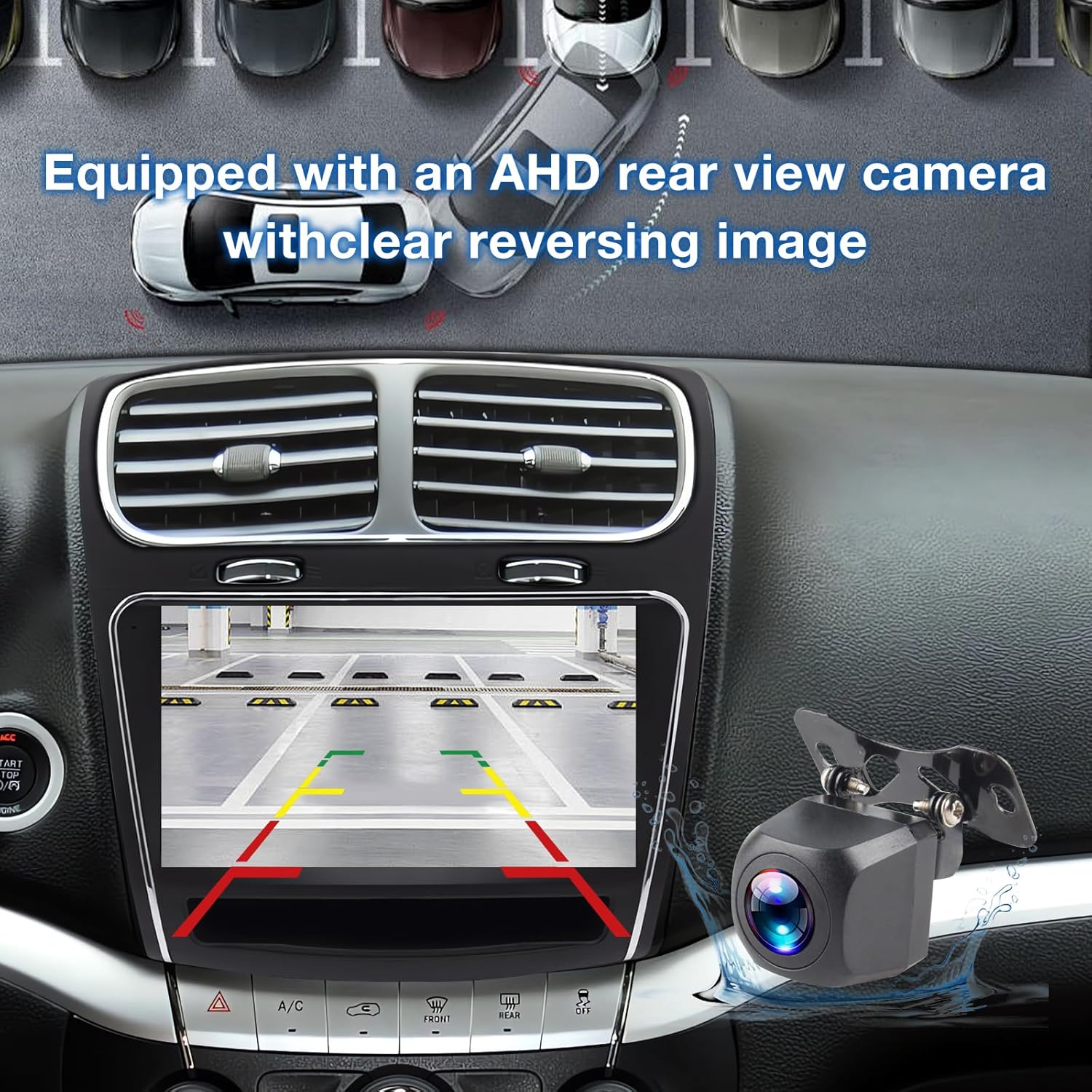 Android 13 Car Radio Stereo Compatible with Dodge Journey 2011-2019 Wireless Carplay/Android Auto/Mirrorlink, 2+64G 9 Inch Touch Screen Car Radio with GPS Navigation,Bluetooth, FM, Backup Camera