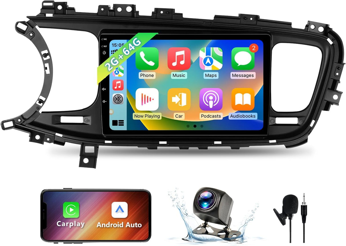 ZHNN Car Radio Compatible with KIA Optima K5 2013 2014 2015 with Wireless CarPlay/Android Auto