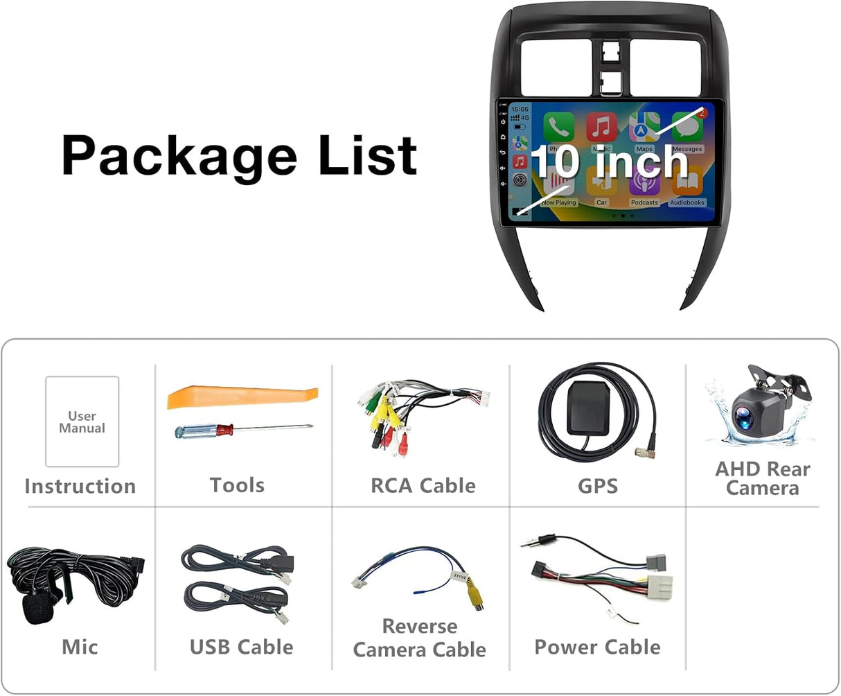 ZHNN Car Stereo for Nissan Versa 2015-2019, 2GB+64GB, supports CarPlay, Android Auto