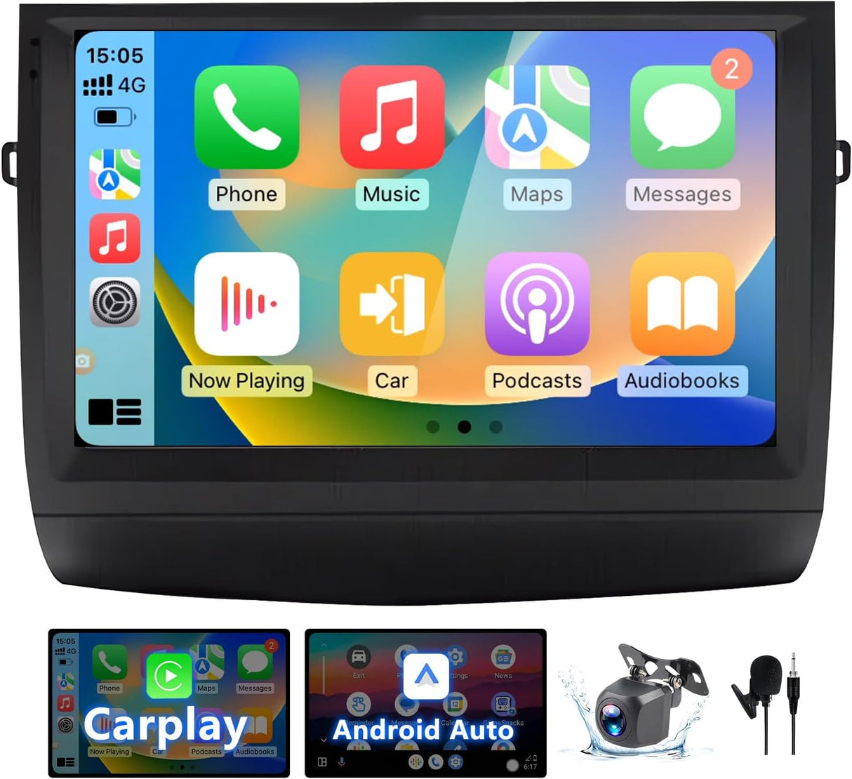 ZHNN Android 13 Car Radio Compatible with Toyota Prius 2003 2004 2005 2006 2007 2008 2009, 2+64G 9 Inch Car Stereo Support Wireless CarPlay Android Auto Bluetooth GPS Navigation SWC FM Backup Camera