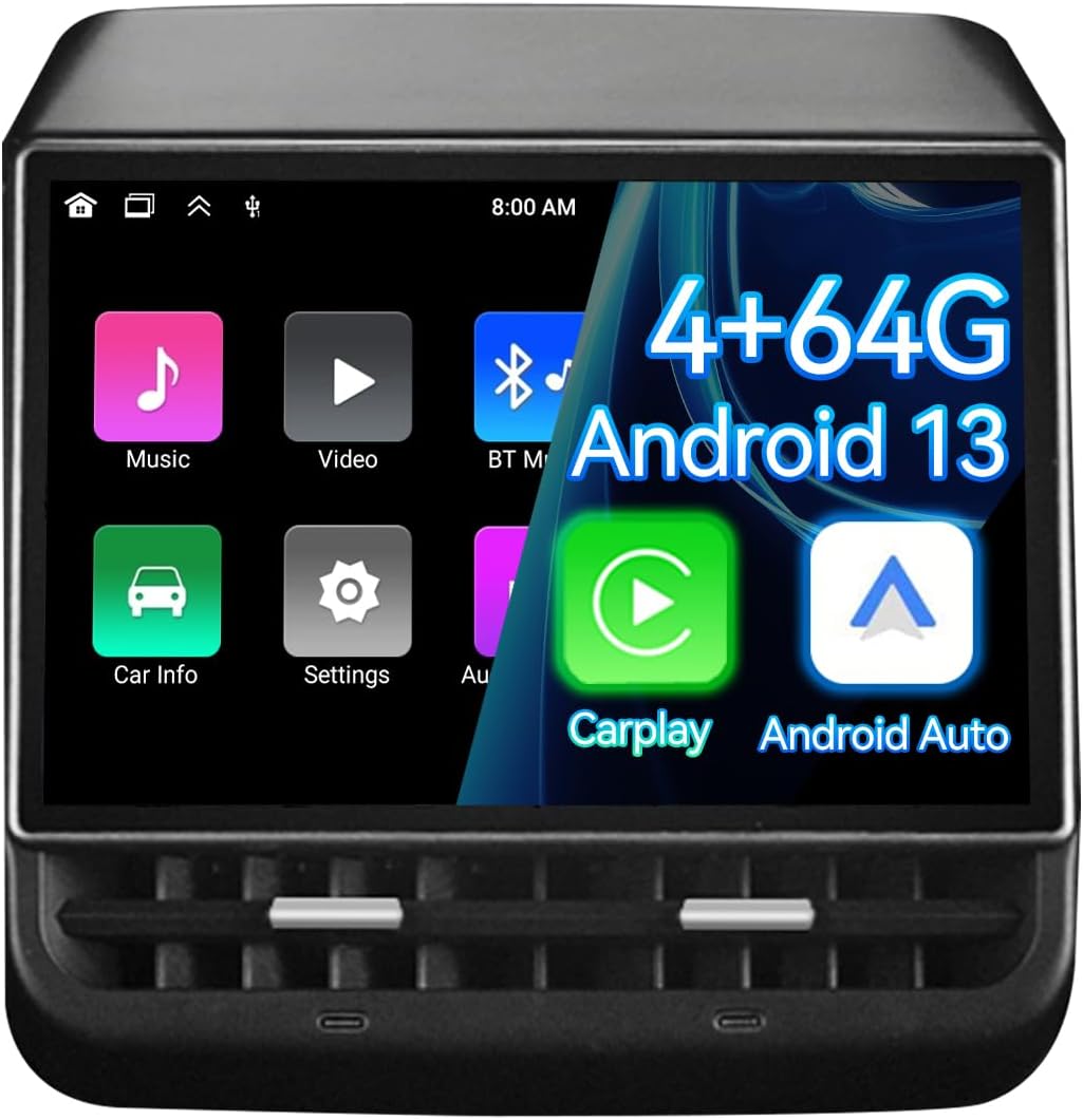 8.66 Inch Rear Display Screen Compatible with Tesla Model 3 17-23&Y19-24, 5G.Android 13 Supports HD Movie Watching, 4+64G,8-core, Supports seat Adjustment and Rear air Conditioning