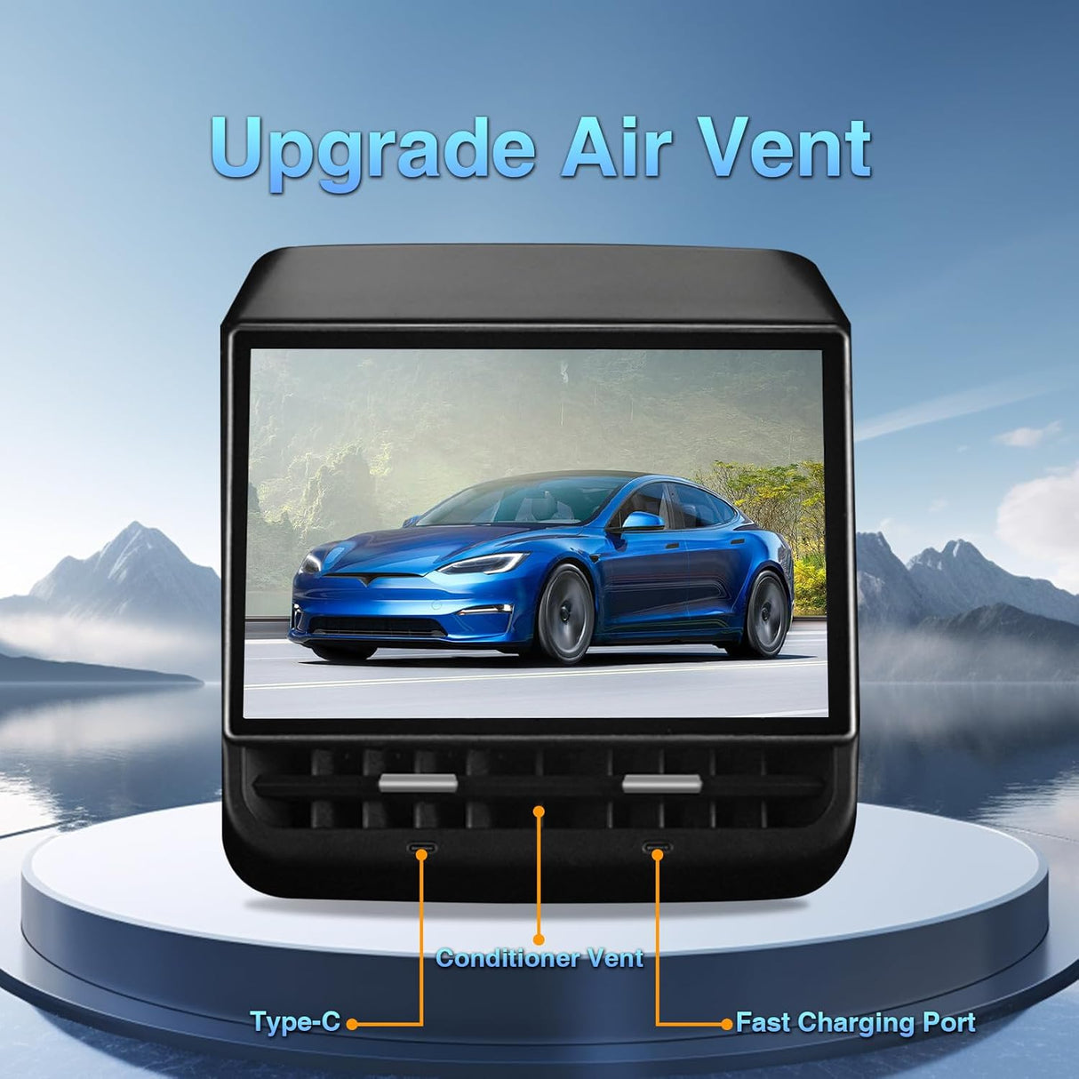 8.66 Inch Rear Display Screen Compatible with Tesla Model 3 17-23&Y19-24, 5G.Android 13 Supports HD Movie Watching, 4+64G,8-core, Supports seat Adjustment and Rear air Conditioning