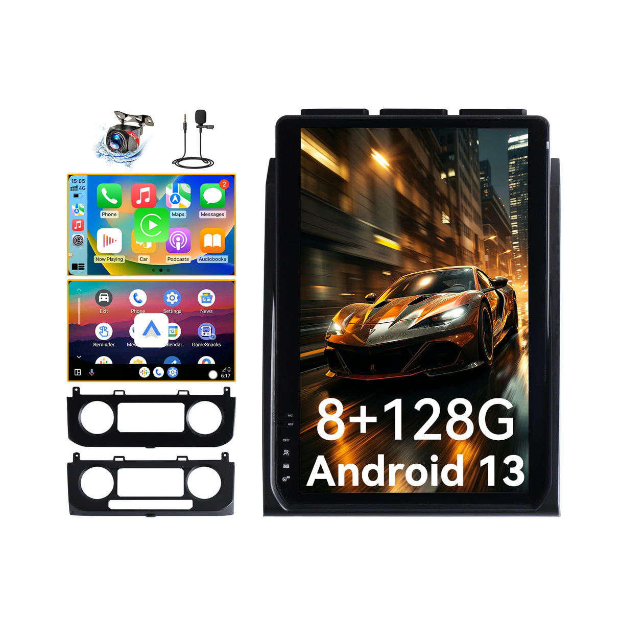 Car Stereo Radio 8-Core Qualcomm CPU, with Android Auto Wireless Carplay for Ford F150 2015-2020 Upgrade 2K Touchscreen Bluetooth WiFi GPS DSP AM FM Head Unit