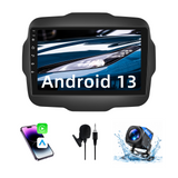 Jeep Renegade 2015-2020, 64G Storage, 5G WiFi, Wireless CarPlay & Android Auto, GPS Navigation, Bluetooth, FM Radio, HD Backup Camera, Aftermarket Head Unit Replacement