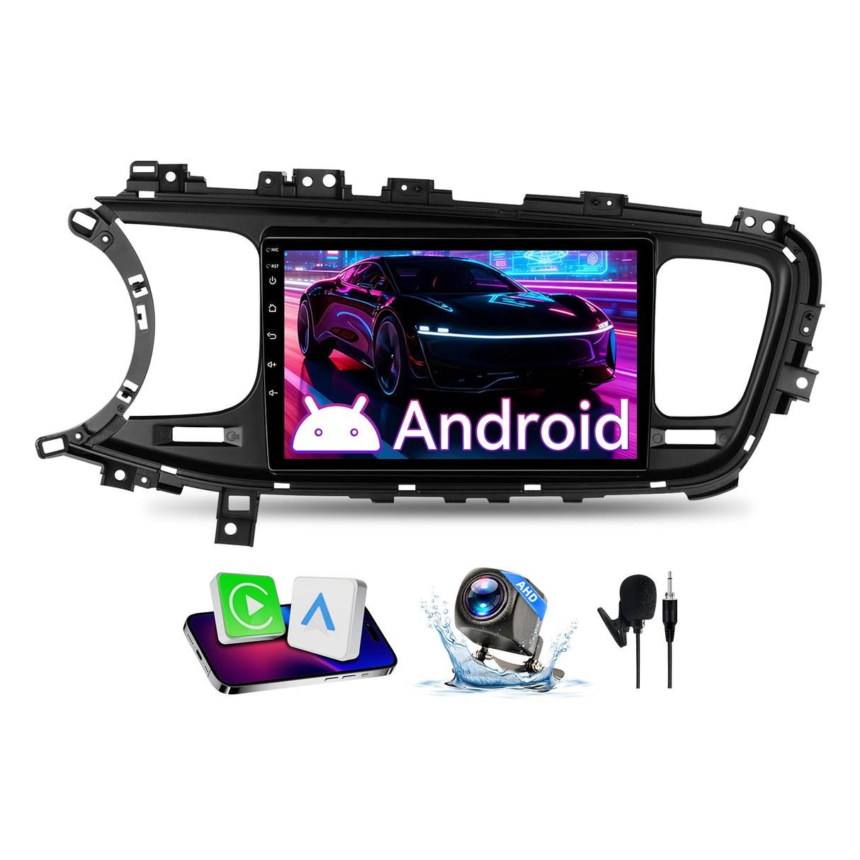 Car Stereo for KIA Optima K5 2013 2014 2015, 9 Inch Android 15 Touch Screen Optima Radio with Wireless CarPlay, Android Auto, GPS, 5G WiFi, Bluetooth 5, HD Rear Camera, SWC,FM Radio