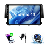 Android Car Radio for Honda Civic 2016-2020, 9 Inch Touchscreen Head Unit Upgrade, Wireless CarPlay & Android Auto, Bluetooth, FM RDS Radio, WiFi, GPS Navigation, SWC, AHD Rear View Camera