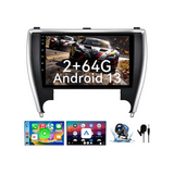 Android Touchscreen Car Stereo for Toyota Camry 2015-2017, Wireless CarPlay & Android Auto, GPS Navigation, WiFi, FM Radio, SWC, Bluetooth, with 1080P Backup Camera