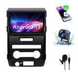 Android Car Radio Head Unit for Ford F150 2009 2010 2011 2012, Wireless CarPlay & Android Auto, Bluetooth, WiFi, GPS Navigation, FM, SWC, AHD Backup Camera, for Manual AC Models