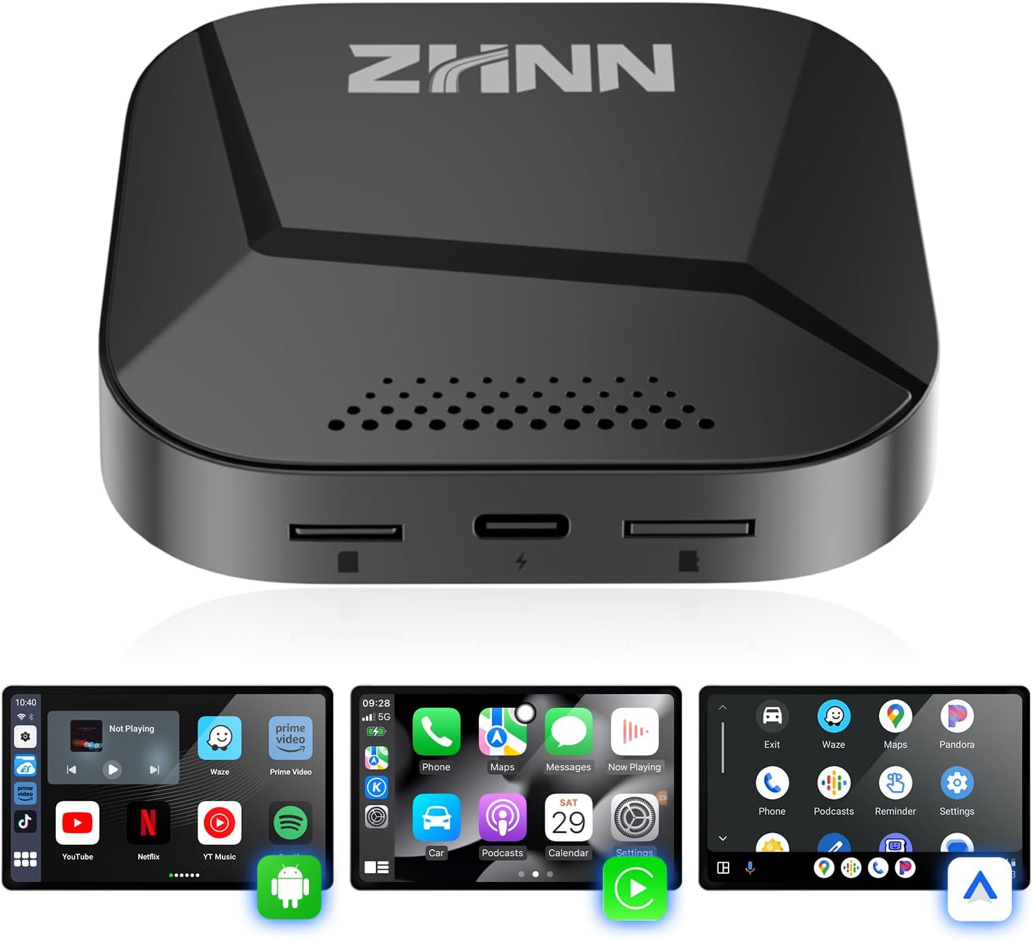 ZHNN CarPlay AI Box Y1 for OEM Wired CarPlay/Android Auto Car Radio
