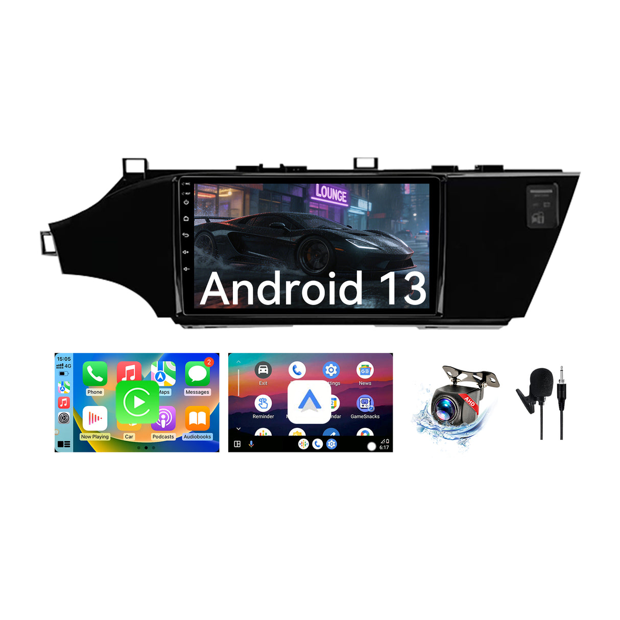 9 inch Car Radio Compatible with Toyota Avalon 2012-2018 with Wireless Carplay, Android Auto, Bluetooth Navigation GPS WiFi FM AM Multimedia Player Backup Camera Touchscreen