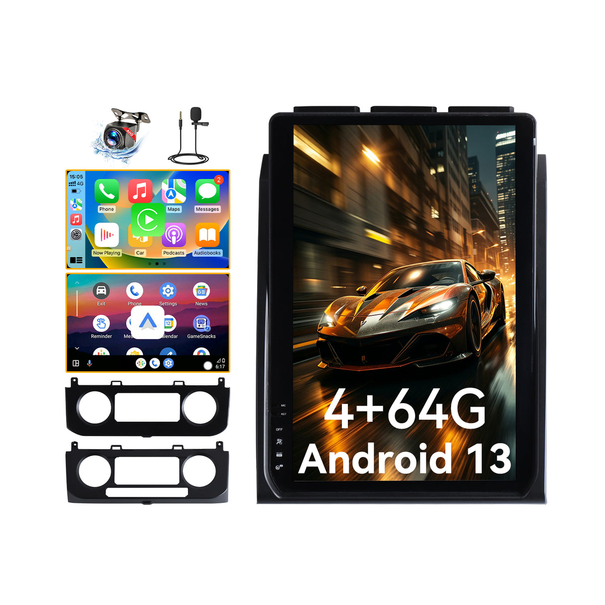 Car Stereo Radio 8-Core Qualcomm CPU, with Android Auto Wireless Carplay for Ford F150 2015-2020 Upgrade 2K Touchscreen Bluetooth WiFi GPS DSP AM FM Head Unit