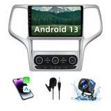 Android Car Stereo for Jeep Grand Cherokee 2010-2013, Wireless Apple Carplay & Android Auto, 2GB+64GB WiFi GPS Navi, Bluetooth 5.0, Steering Wheel Control, Touch Screen Car Head Unit