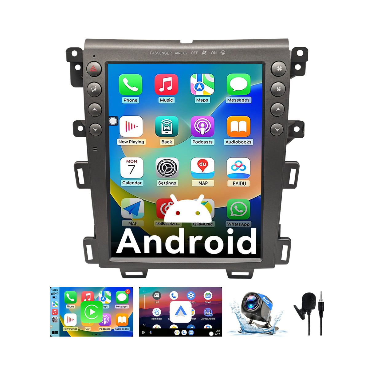 12.1 inch Android 13 Car Radio for Ford Edge 2009-2013, Upgrade Head Unit 1920*1080 Touch Screen Carplay Android Auto, GPS Navigation,4G+64G, 8Core