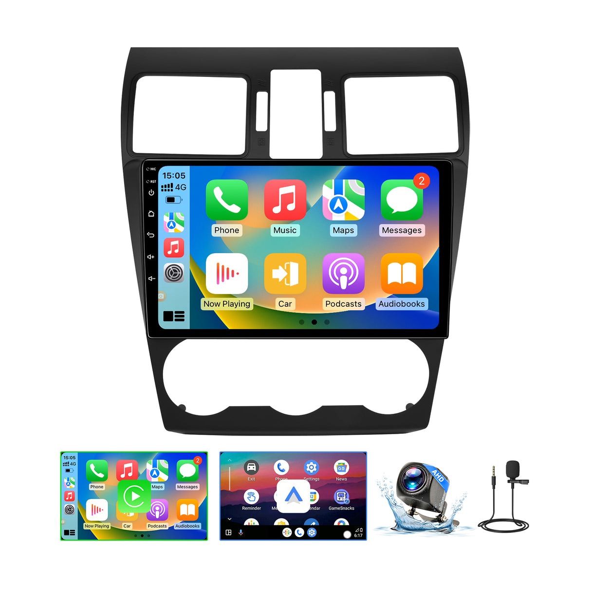 Android 13 Car Radio Stereo Compatible with Subaru Forester WRX Impreza 2013 2014 2015 with Carplay/Android Auto, 2+64G 9 Inch Car Head Unit with GPS Navigation, Mirrorlink, Backup Camera