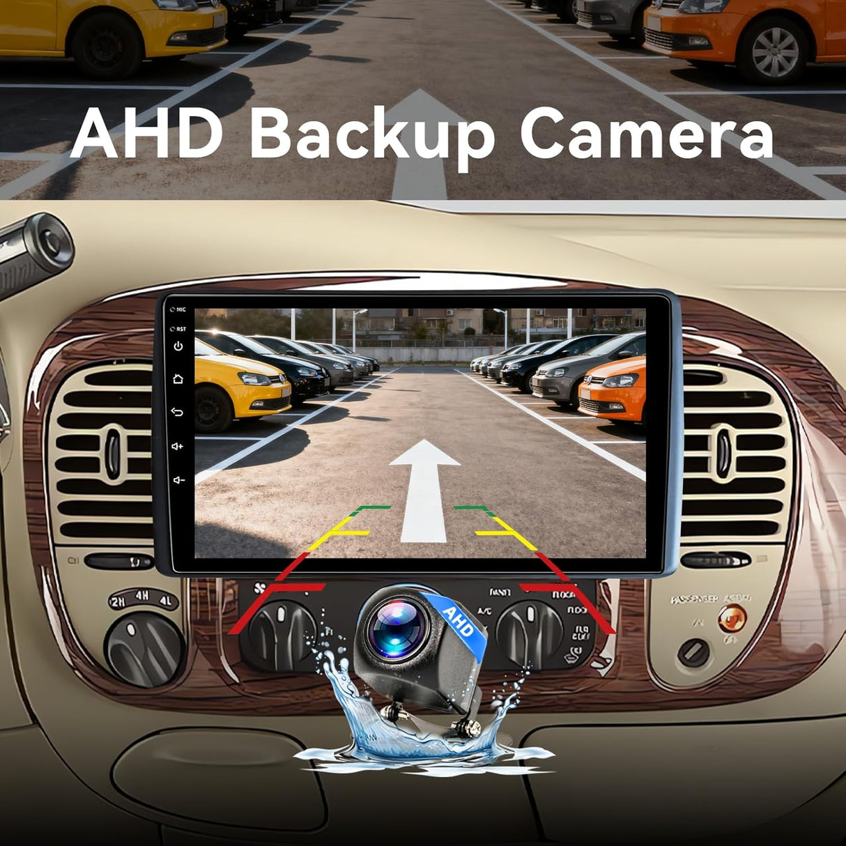 Android 14 Car Stereo Radio Compatible with Ford F150 1997-2003 Expedition 1997-2002 Wireless CarPlay & Android Auto AHD Backup Camera Upgrade 9" Touch Screen GPS WiFi FM Bluetooth 2+64G