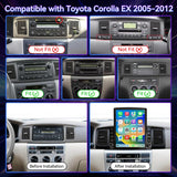 9.7 Inch Car Radio Compatible with Toyota Corolla 2005-2012 with Wireless Carplay/Android Auto, with GPS Navigation/FM Radio/SWC/Backup Camera