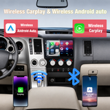 Car Stereo for Toyota Tundra 2007-2013 Supporting Wireless CarPlay & Android Auto, 10 Inch Touchscreen Toyota Tundra Head Unit Built-in Bluetooth, GPS Navigation and FM Radio