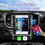 12.1 Inch Car Radio Compatible with Dodge RAM 1500/2500/3500, 2019-2024, Qualcomm 8+128GB T Style Touch Screen Car Stereo with Wireless Carplay/Android Auto/WiFi /4G LTE/GPS Navigation /BT5.0
