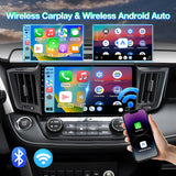 Car Stereo Radio Compatible with Toyota RAV4 2013 2014 2015 2016 2017 2018,Android 13 Head Unit,10 Inch IPS Touch Screen/WiFi/Bluetooth/Wireless Carplay Android Auto/GPS/Mirror Link/AHD Rear Camera