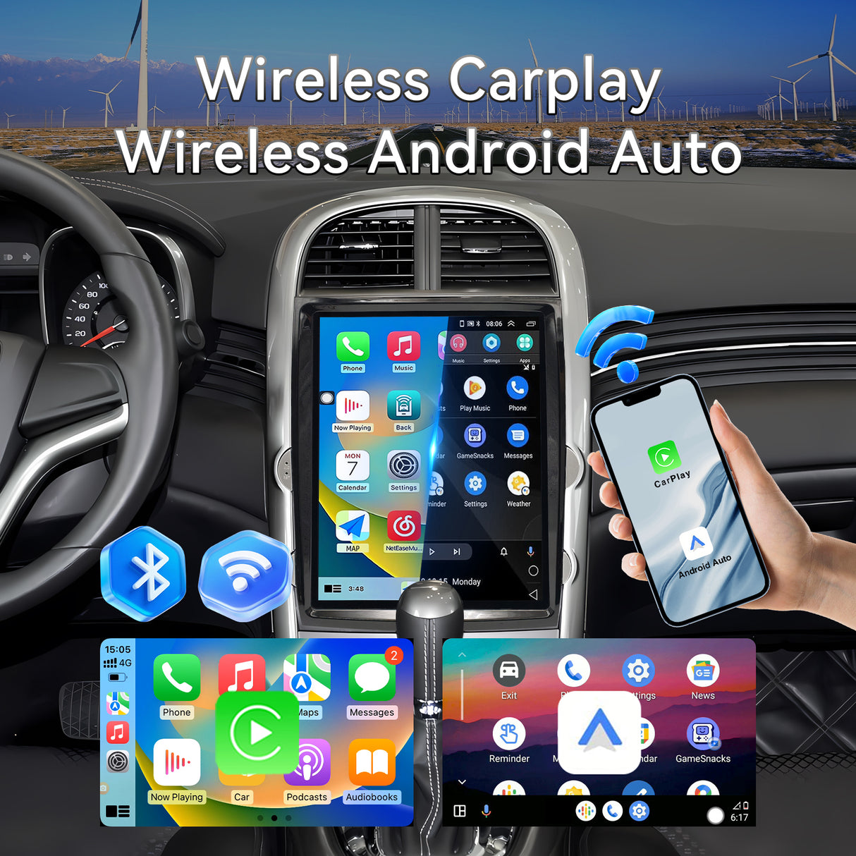 12.1 inch Android 13 Car Radio for Chevrolet Malibu 2012-2015, Upgrade Head Unit 1920*1080 Touch Screen Carplay Android Auto, GPS Navigation,4G+64G, 8Core