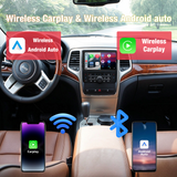 Android Car Stereo for Jeep Grand Cherokee 2010-2013, Wireless Apple Carplay & Android Auto, 2GB+64GB WiFi GPS Navi, Bluetooth 5.0, Steering Wheel Control, Touch Screen Car Head Unit