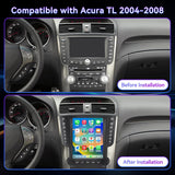 9.7 Inch Car Radio Compatible with Acura TL 2004-2008 4+64G T-Style Car Stereo Head Unit with Wireless Carplay/Android Auto