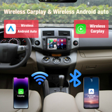 Android 13 Touchscreen Head Unit for Toyota RAV4 2006-2012, Supports Wireless CarPlay, Android Auto and Mirroring