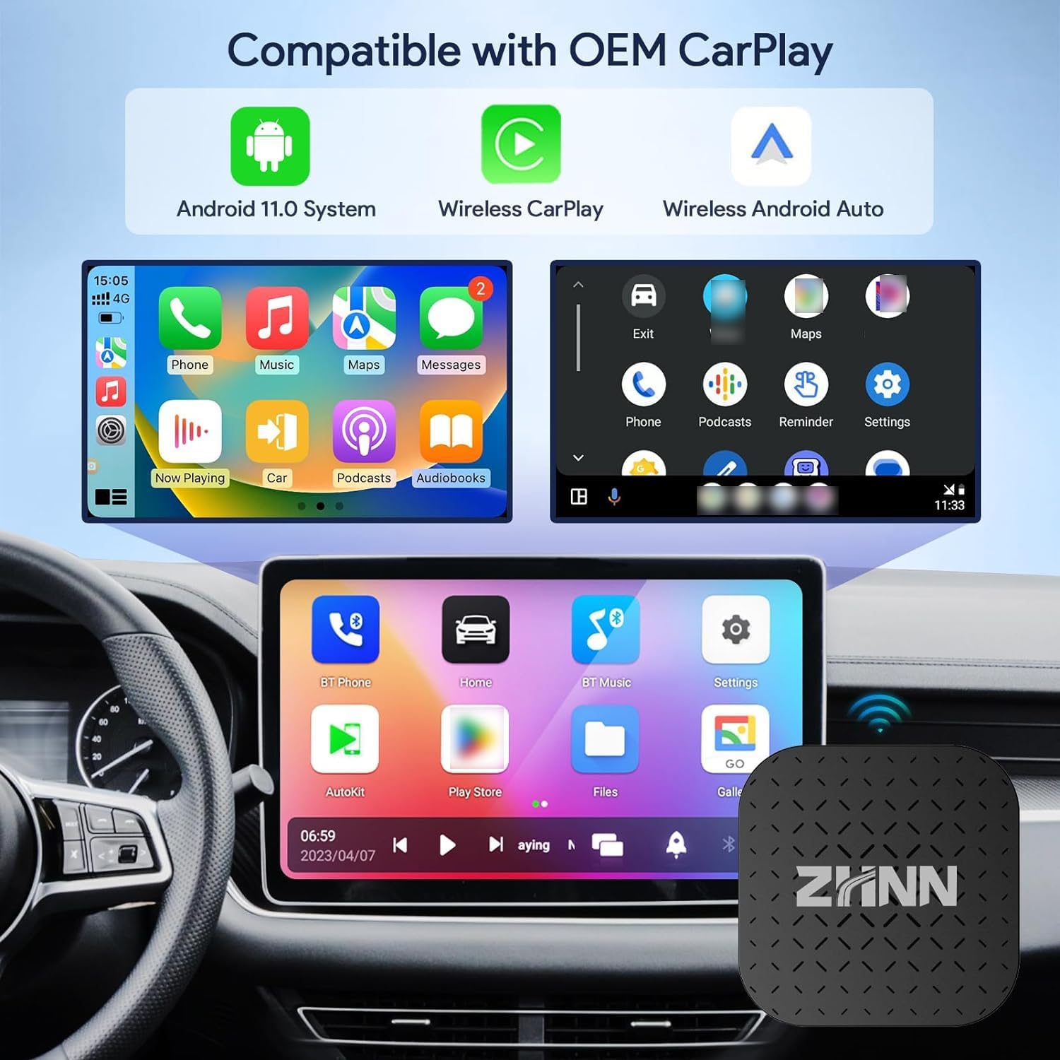 Carplay AI Box with Carplay Video Streaming for Car with OEM Wired Carplay.