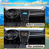 Android Touchscreen Car Stereo for Toyota Camry 2015-2017, Wireless CarPlay & Android Auto, GPS Navigation, WiFi, FM Radio, SWC, Bluetooth, with 1080P Backup Camera