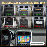 Android 13 Car Stereo Radio Head Unit Compatible with Toyota Corolla 2006 2007 2008 2009 2010 2011 2012 Wireless CarPlay&Android Auto,Touch Screen Car Radio Support Bluetooth,GPS Navigation (Copy)