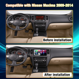 Car Stereo for Nissan Maxima 2009-2014 Android Head Unit Upgrade 9 Inch Touchscreen GPS Navi Wireless CarPlay Android Auto Bluetooth RDS FM Radio 4GB RAM 64GB ROM SWC AHD Backup Camera