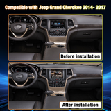 Car Stereo for Jeep Grand Cherokee 2014-2017: Android Touchscreen Radio Upgrade, Wireless CarPlay & Android Auto, 5G WiFi, BT5.0, GPS Navigation + Backup Camera