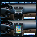 Android 13 Car Stereo Head Unit Radio Wireless Carplay&Android Auto 9.7 Inch Touchscreen Radio Compatible with Honda Accord 7th 2003 2004 2005 2006 2007 Support GPS Bluetooth/FM