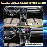 Android Car Radio for Honda Civic 2016-2020, 9 Inch Touchscreen Head Unit Upgrade, Wireless CarPlay & Android Auto, Bluetooth, FM RDS Radio, WiFi, GPS Navigation, SWC, AHD Rear View Camera