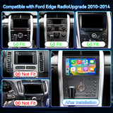 Android 14 Car Radio Stereo Compatible with Ford Edge 2010 2011 2012 2013 2014 Wireless Carplay Android Auto 9" Touch Screen Radio with Bluetooth GPS Navigation FM Radio Upgrade Backup Camera 2+64G