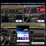 16.2 Inch Android 15 Car Radio for Jeep Wrangler JL 2018-2022 Gladiator  JT 2019-2022, Upgrade Head Unit 2K IPS Touch Screen Carplay Android Auto, GPS Navigation,8G+256G, 8Core