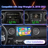 Android 13 Car Radio Stereo Compatible with Jeep Wrangler JL 2018-2021/Gladiator JT 2020 2021, 9 Inch Car Radio with CarPlay &Android Auto GPS Navigation SWC Backup Camera (2G+64G)