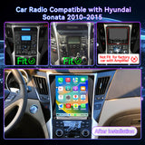 9.7'' Android 13 Car Stereo for Hyundai Sonata 2010-2015 | IPS Touchscreen Sonata Radio Wireless Carplay Android Auto 5G WiFi/Bluetooth Mirror Link GPS SWC/FM/RDS/32EQ Backup Cam Mic