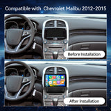 9 Inch Touch Screen Car Stereo for Chevrolet Malibu 2011 2012 2013 2014 2015, Android 13 2G+64G Head Unit, Wireless Apple CarPlay & Android Auto, DSP, Bluetooth, FM Radio, GPS Navigation, SWC, with Backup Camera