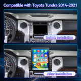 9.7 Inch Car Radio Compatible with Toyota Tundra 2014-2021, 2+64G Car Head Unit with Wireless Carplay/Android Auto/Bluetooth/SWC/FM/1080P Back-up Camera