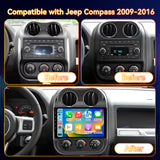 Car Radio Stereo for Jeep Compass Patriot 2009-2016: 10inch 1280 * 800HD Touch Screen Head Unit Replacement AM FM RDS CarPlay Android Auto Backup Camera, SWC, GPS